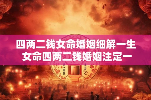 四两二钱女命婚姻细解一生 女命四两二钱婚姻注定一生