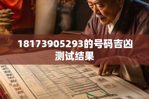 18173905293的号码吉凶测试结果
