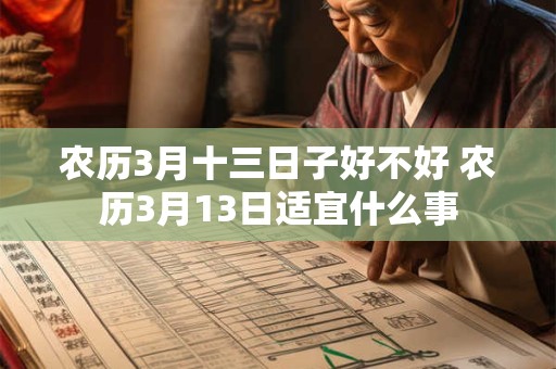 农历3月十三日子好不好 农历3月13日适宜什么事