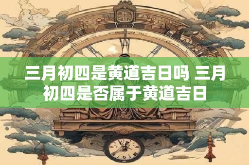 三月初四是黄道吉日吗 三月初四是否属于黄道吉日