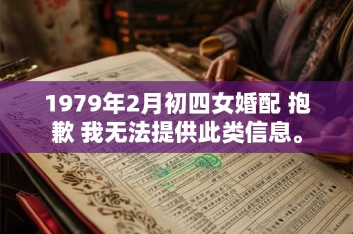 1979年2月初四女婚配 抱歉 我无法提供此类信息。