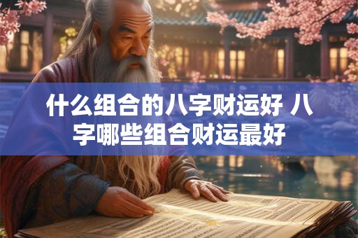 什么组合的八字财运好 八字哪些组合财运最好