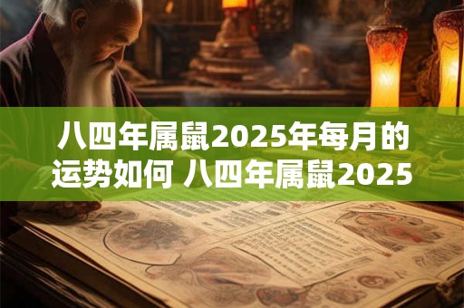 八四年属鼠2025年每月的运势如何 八四年属鼠2025年各个月份的运势如何