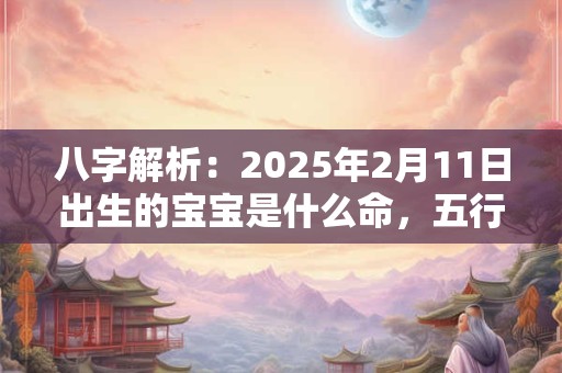 八字解析:2026年2月11日出生的宝宝是什么命,五行缺什么 八字解析:2026年2月11日出生的宝宝是什么命,五行缺什么