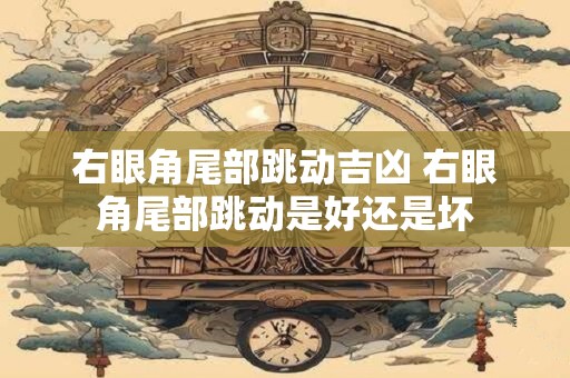 右眼角尾部跳动吉凶 右眼角尾部跳动是好还是坏