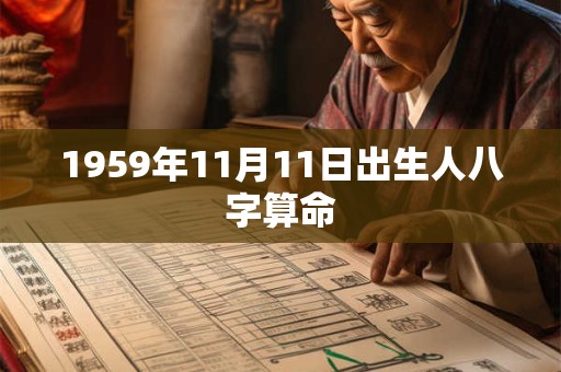 1959年11月11日出生人八字算命
