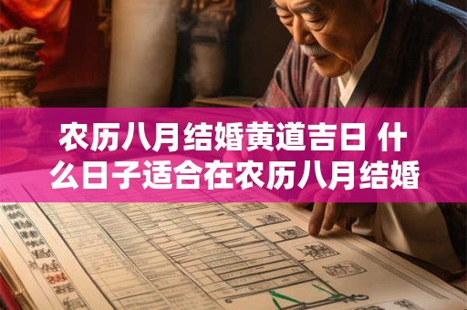 农历八月结婚黄道吉日 什么日子适合在农历八月结婚