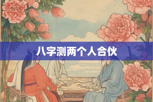 八字测两个人合伙