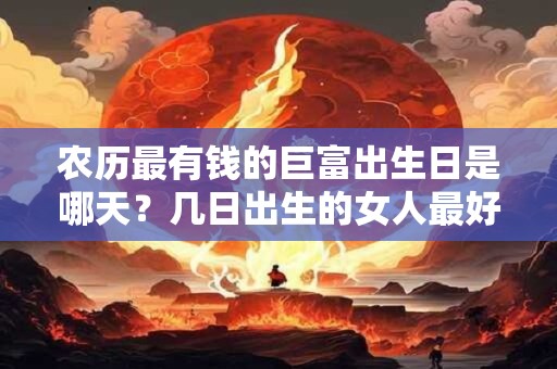 农历最有钱的巨富出生日是哪天？几日出生的女人最好命？