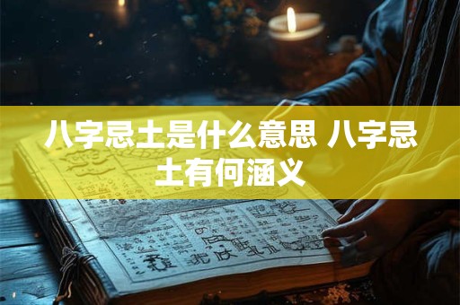 八字忌土是什么意思 八字忌土有何涵义