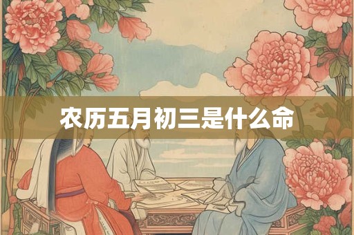 农历五月初三是什么命 农历五月初三是什么命