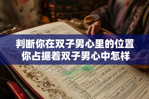 判断你在双子男心里的位置 你占据着双子男心中怎样的位置