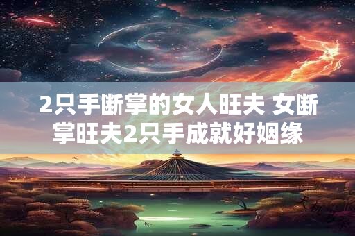 2只手断掌的女人旺夫 女断掌旺夫2只手成就好姻缘