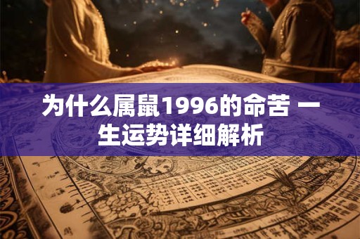 为什么属鼠1996的命苦 一生运势详细解析