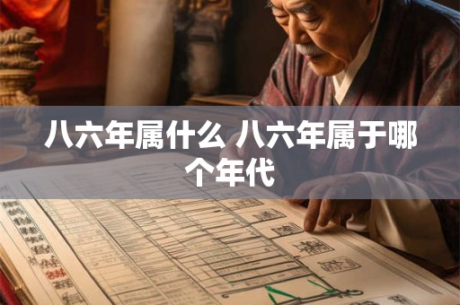 八六年属什么 八六年属于哪个年代