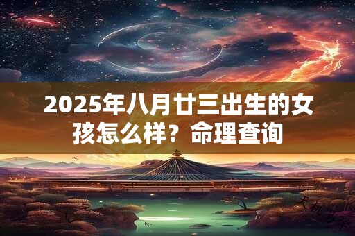 2025年八月廿三出生的女孩怎么样?命理查询 2025年八月廿三出生的女孩怎么样?命理查询