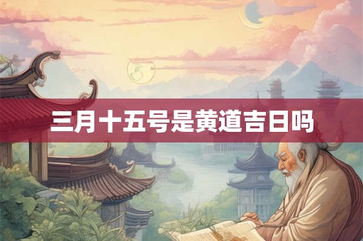 三月十五号是黄道吉日吗