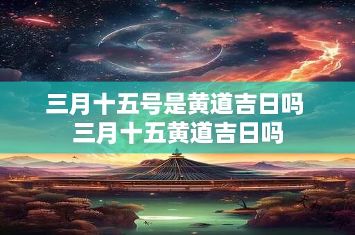 三月十五号是黄道吉日吗 三月十五黄道吉日吗 三月十五号是黄道吉日吗 三月十五黄道吉日吗