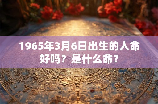 1965年3月6日出生的人命好吗？是什么命？