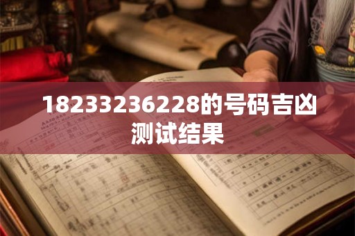 18233236228的号码吉凶测试结果