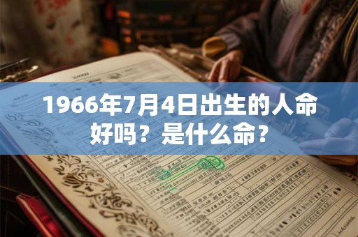 1966年7月4日出生的人命好吗？是什么命？