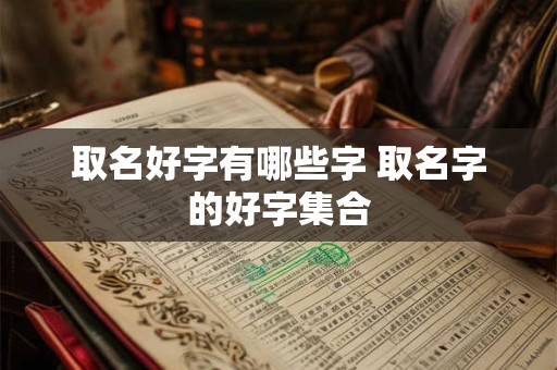 取名好字有哪些字 取名字的好字集合