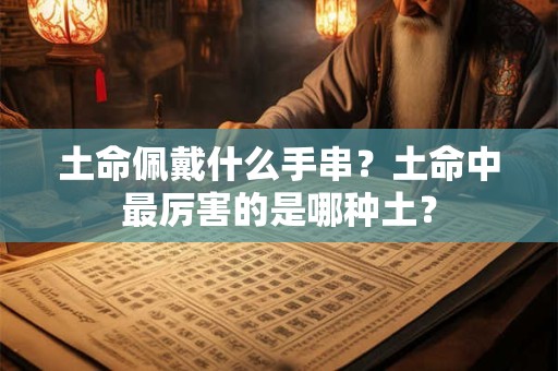 土命佩戴什么手串？土命中最厉害的是哪种土？