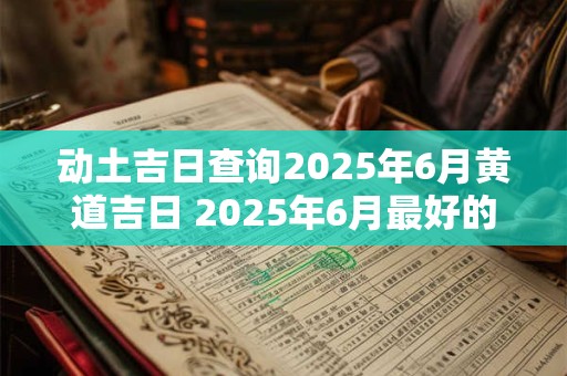 动土吉日查询2025年6月黄道吉日 2025年6月最好的动土吉日是哪一天 动土吉日查询2025年6月黄道吉日 2025年6月最好的动土吉日是哪一天