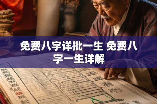 免费八字详批一生 免费八字一生详解 免费八字详批一生 免费八字一生详解