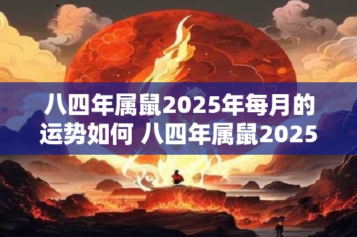 八四年属鼠2025年每月的运势如何 八四年属鼠2025年每个月的运程如何