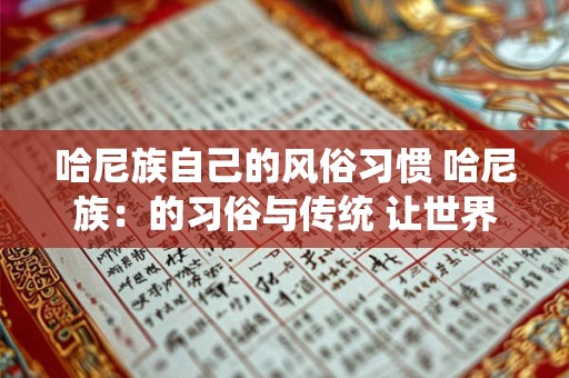 哈尼族自己的风俗习惯 哈尼族：的习俗与传统 让世界瞩目！