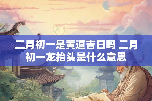 二月初一是黄道吉日吗 二月初一龙抬头是什么意思