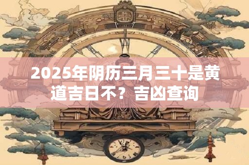 2025年阴历三月三十是黄道吉日不?吉凶查询 2025年阴历三月三十是黄道吉日不?吉凶查询
