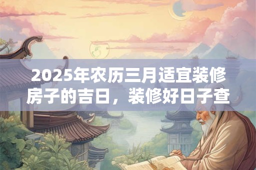 2025年农历三月适宜装修房子的吉日，装修好日子查询