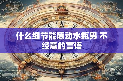 什么细节能感动水瓶男 不经意的言语