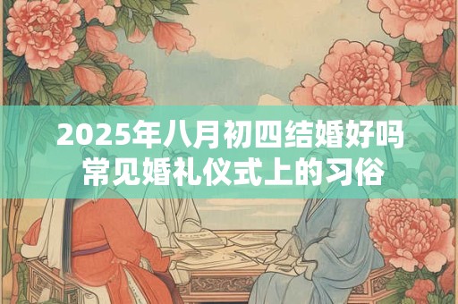 2025年八月初四结婚好吗 常见婚礼仪式上的习俗