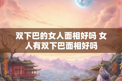 双下巴的女人面相好吗 女人有双下巴面相好吗 双下巴的女人面相好吗 女人有双下巴面相好吗