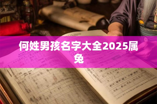 何姓男孩名字大全2025属兔 何姓男孩名字大全2025属兔