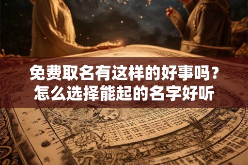 免费取名有这样的好事吗？怎么选择能起的名字好听