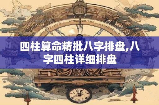 四柱算命精批八字排盘,八字四柱详细排盘