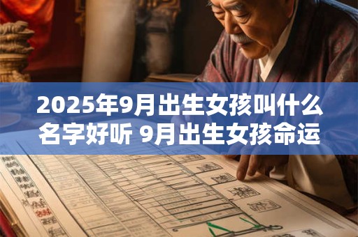 2025年9月出生女孩叫什么名字好听 9月出生女孩命运极佳