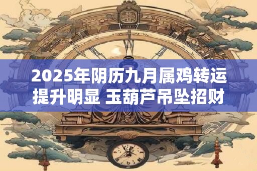 2025年阴历九月属鸡转运提升明显 玉葫芦吊坠招财纳福 2025年阴历九月属鸡转运提升明显 玉葫芦吊坠招财纳福