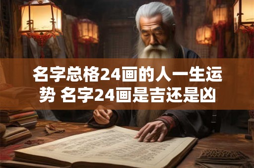 名字总格24画的人一生运势 名字24画是吉还是凶 名字总格24画的人一生运势 名字24画是吉还是凶