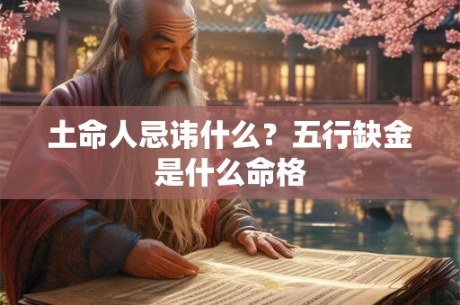 土命人忌讳什么？五行缺金是什么命格