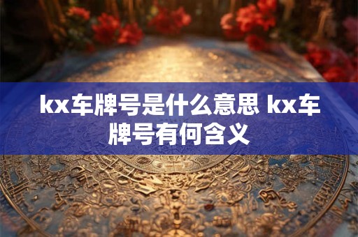 kx车牌号是什么意思 kx车牌号有何含义