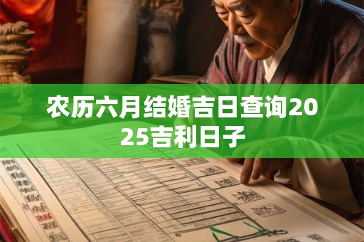 农历六月结婚吉日查询2025吉利日子