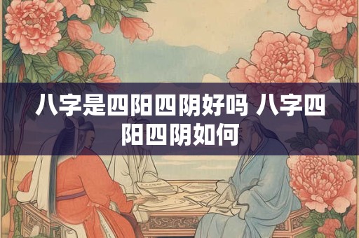 八字是四阳四阴好吗 八字四阳四阴如何