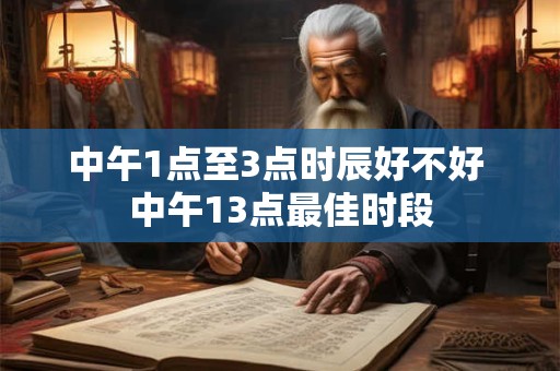 中午1点至3点时辰好不好 中午13点最佳时段