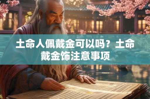 土命人佩戴金可以吗？土命戴金饰注意事项