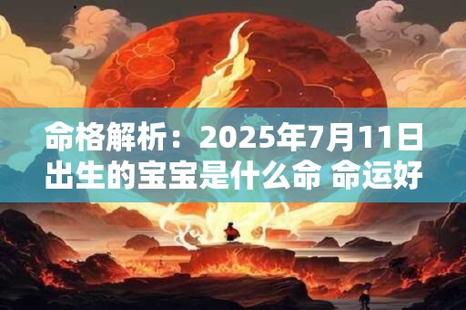 命格解析：2025年7月11日出生的宝宝是什么命 命运好吗